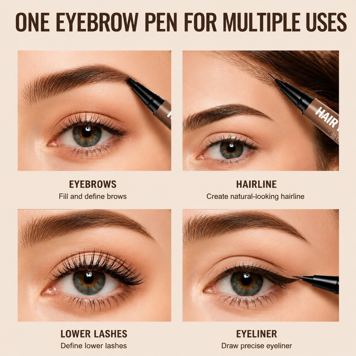 Hair-Like Brow Pen – Smudge-Proof, Long-Lasting Natural Eyebrow Pencil